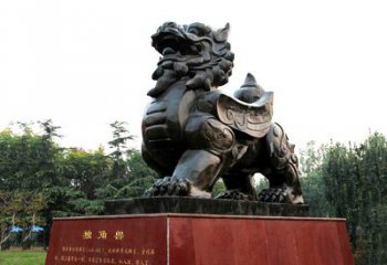 南阳独角兽雕塑，释放公正之美