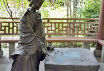 南阳艺术精灵西施下棋情景雕塑