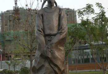 南阳精美古风犹存，高雅李白铜雕