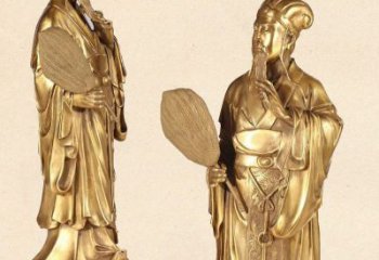 南阳中领雕塑专业铸造诸葛亮铜雕