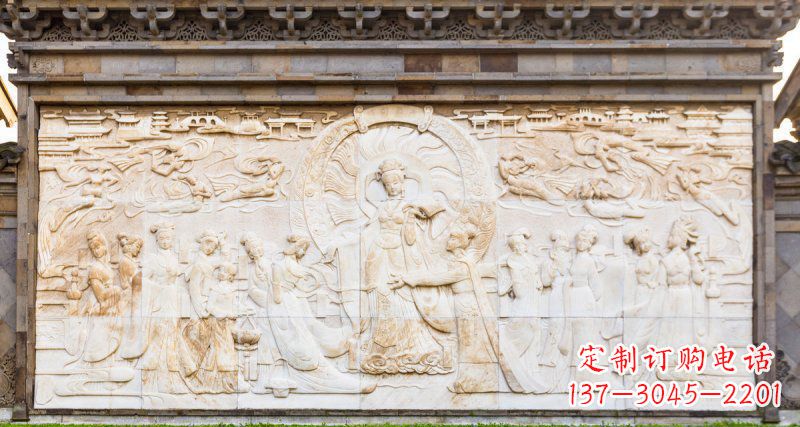 南阳中领雕塑：古代人物石浮雕影壁