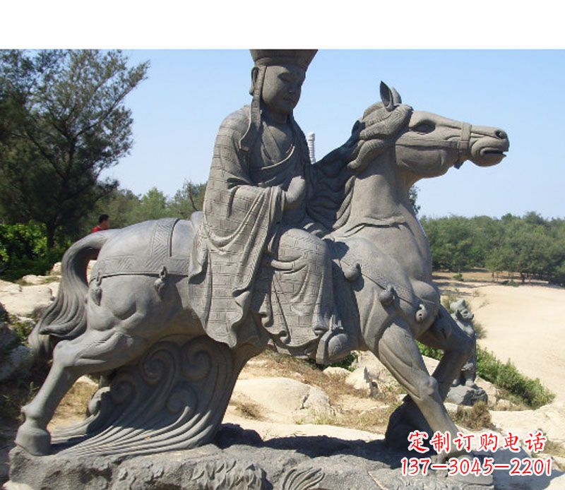 南阳中领雕塑：古代人物唐僧骑马雕塑