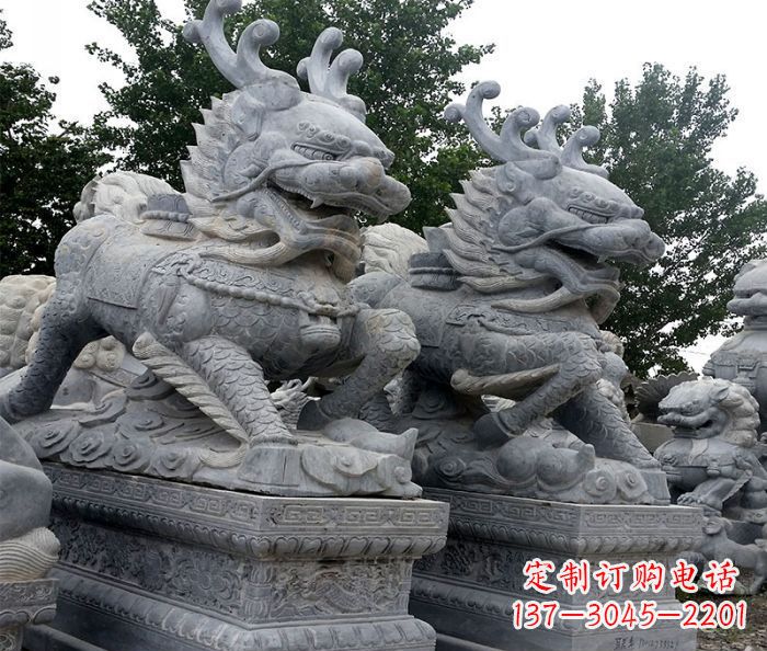 南阳古典精美麒麟雕塑