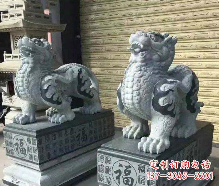 南阳传承经典的古典貔貅石雕