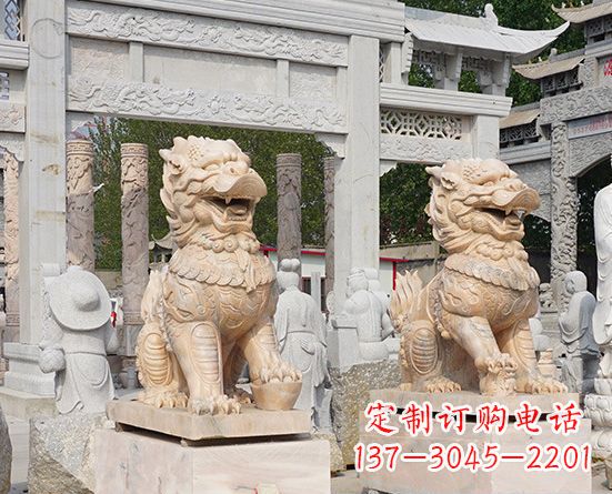 南阳古典神麒麟石雕,传承古老文化
