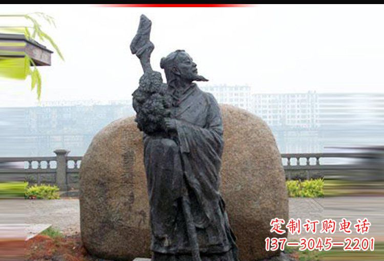 南阳传承古代文化,陶渊明雕塑悠久记忆