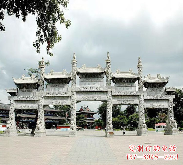南阳古代石牌坊雕塑