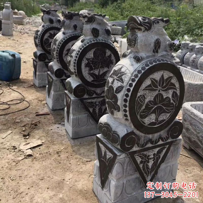 南阳定制古典门墩雕塑,展现古典文化精髓