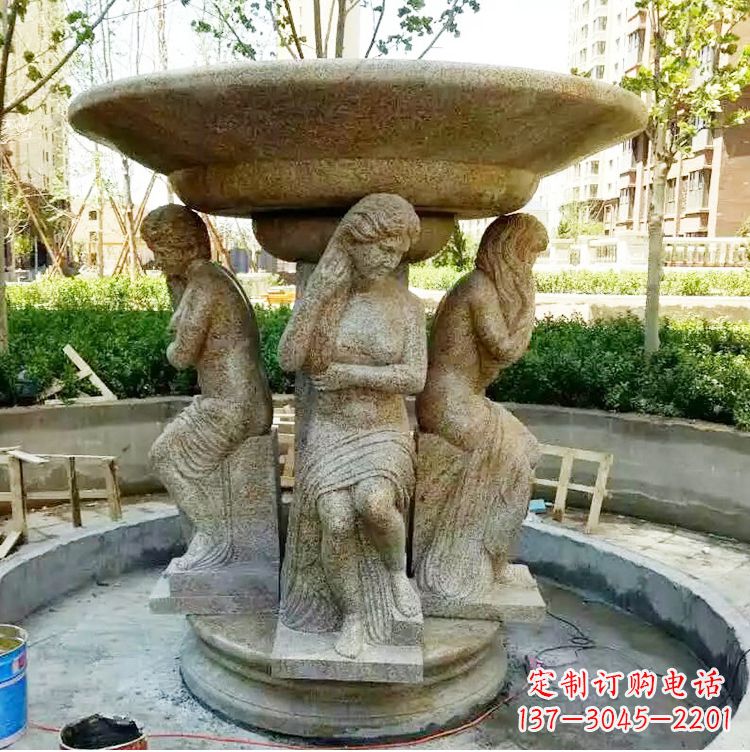南阳古典石雕喷泉精美雕塑