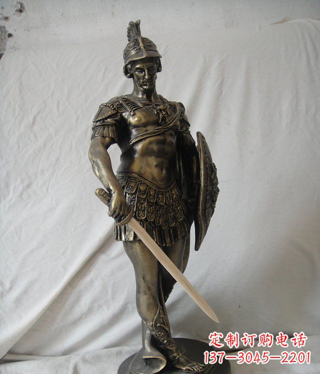 南阳古罗马风格的玻璃钢战士雕塑