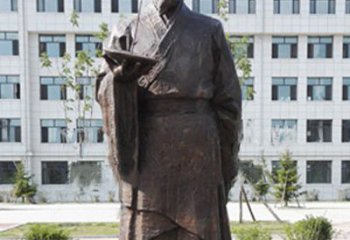 南阳传承古代珍贵文化—祖冲之铜雕塑
