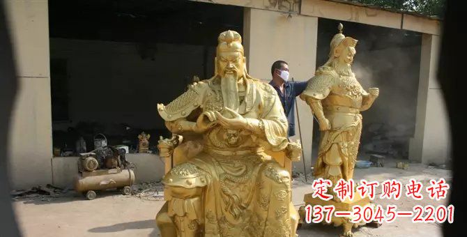 南阳关帝武财神铜雕,瑰丽艺术之美
