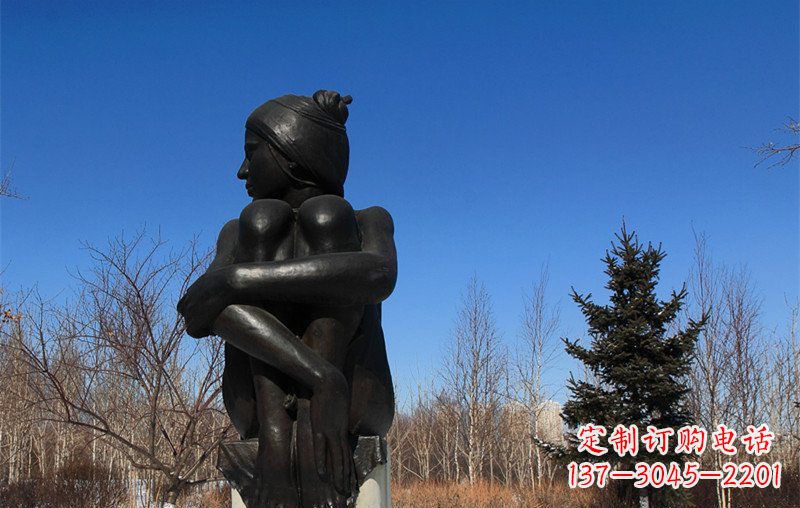 南阳浪漫优雅的女孩铜雕