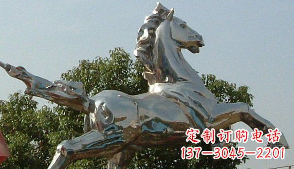 南阳精美不锈钢奔马雕塑
