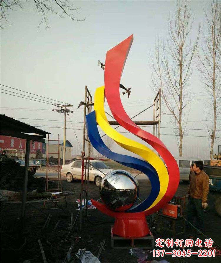 南阳不锈钢彩色凤凰雕塑
