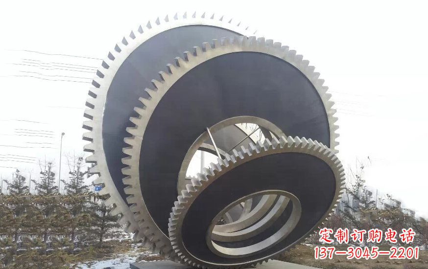 南阳大型不锈钢齿轮雕塑