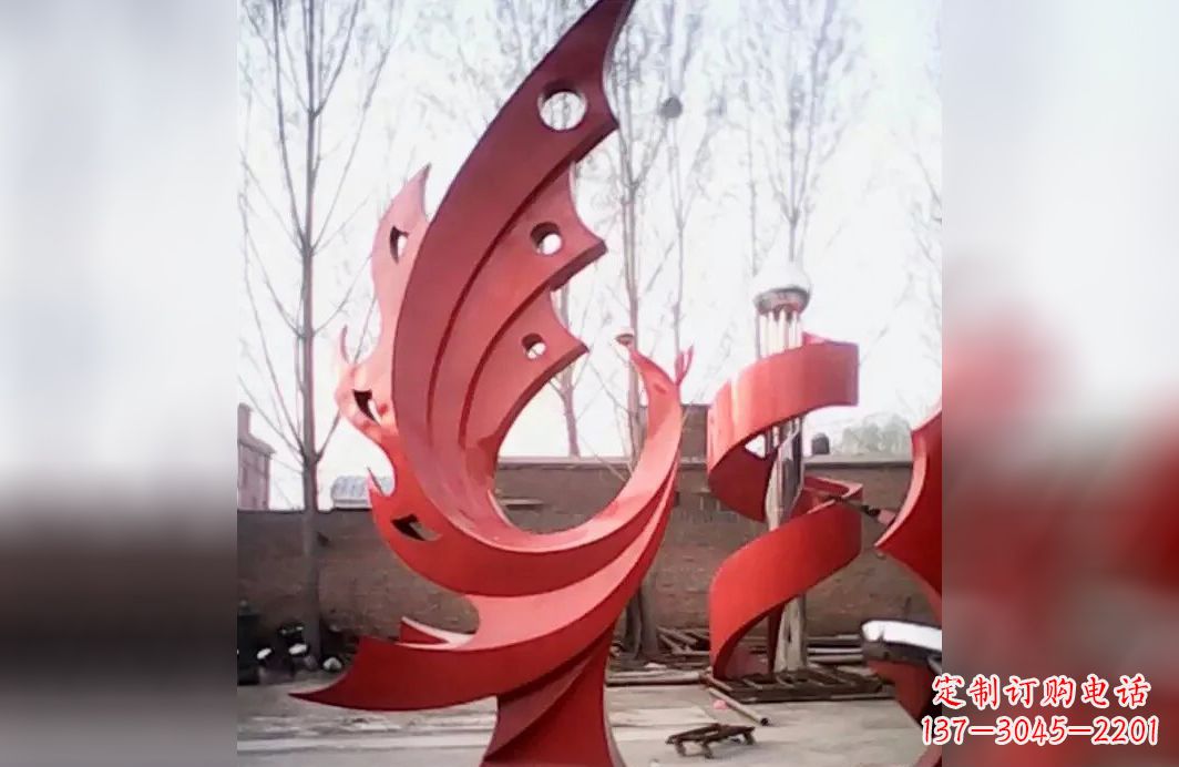 南阳中领雕塑凤凰抽象不锈钢雕塑