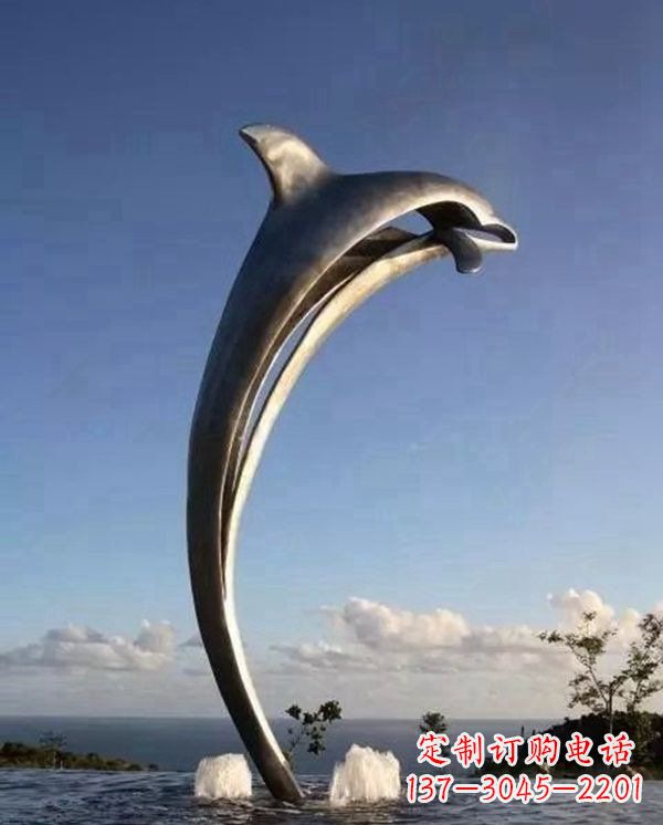 南阳精致雕刻,细腻传递—中领雕塑海豚雕塑
