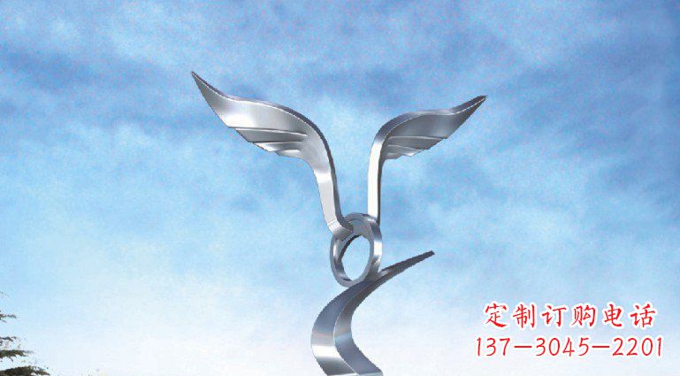 南阳中领雕塑出品：不锈钢海鸥雕塑