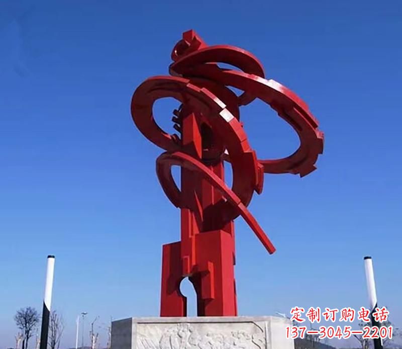 南阳飘带不锈钢抽象雕塑