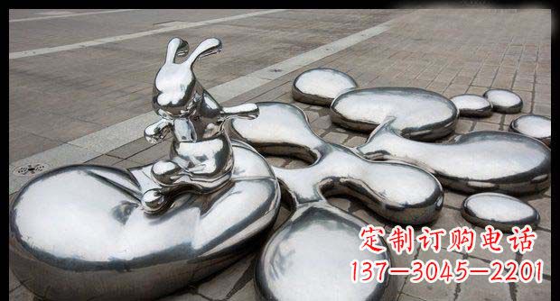南阳卓越不锈钢兔子雕塑