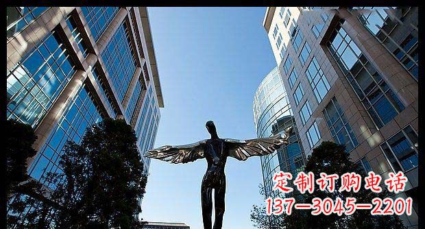 南阳精美不锈钢抽象天使雕塑