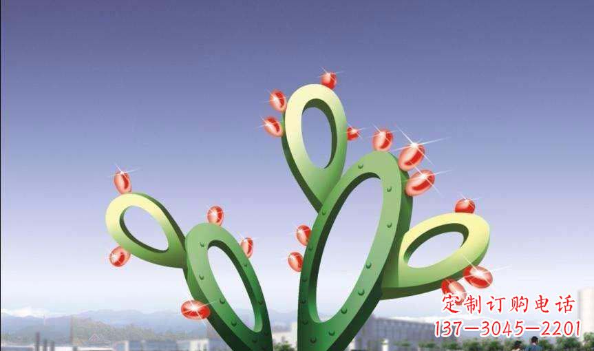 南阳大型不锈钢仙人掌雕塑