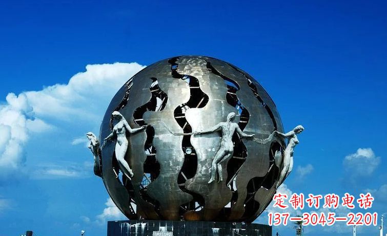 南阳中领雕塑:不锈钢地球雕塑