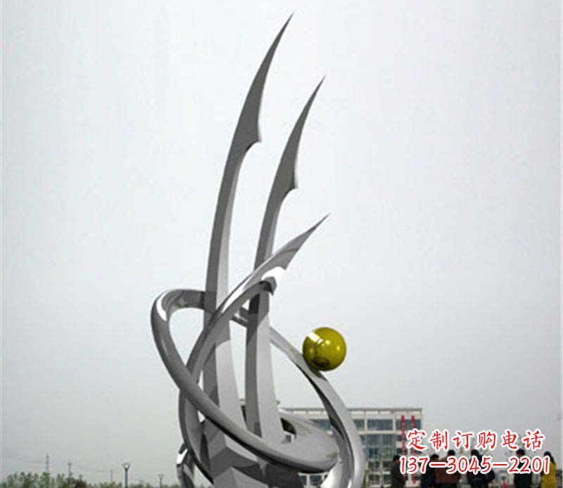 南阳不锈钢帆船抽象雕塑
