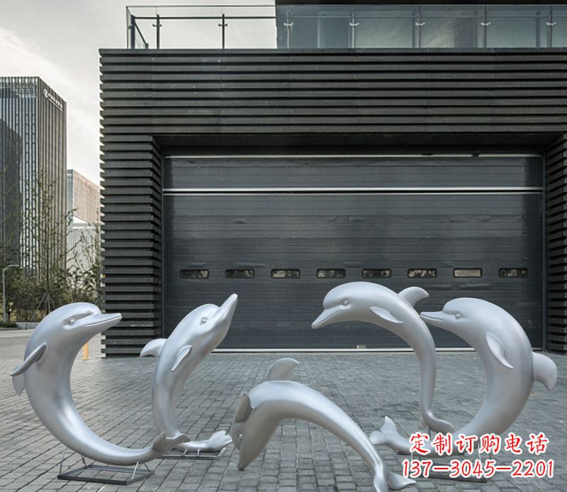 南阳中领雕塑出品,令人惊叹的不锈钢海豚雕塑