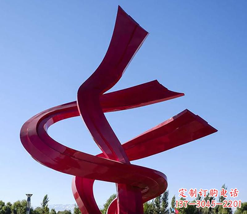 南阳不锈钢飘带景观雕塑