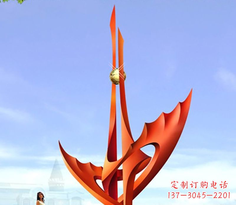 南阳不锈钢火炬抽象雕塑