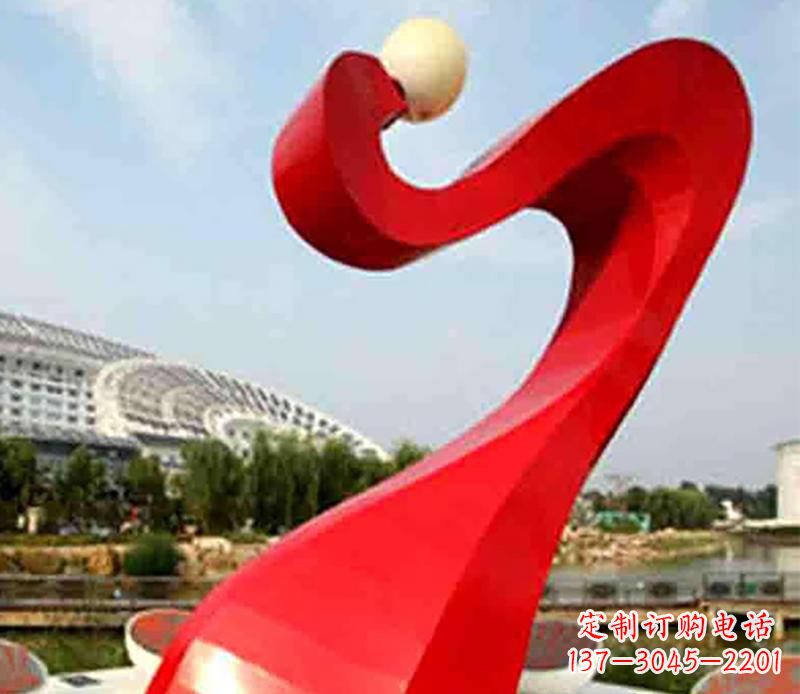 南阳广场不锈钢飘带景观雕塑