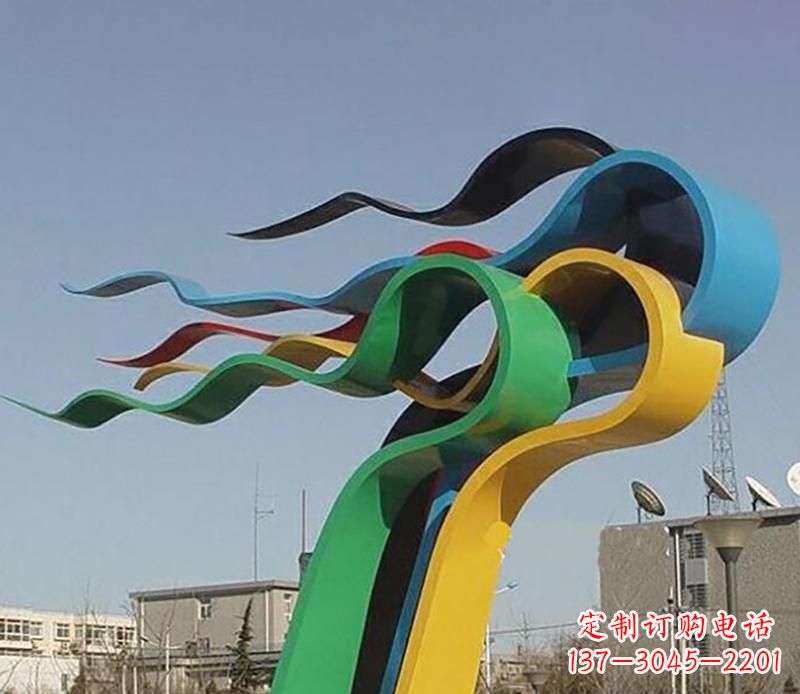 南阳现代时尚飘带景观雕塑