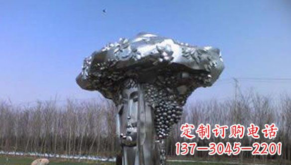 南阳中领雕塑|不锈钢葡萄抽象雕塑