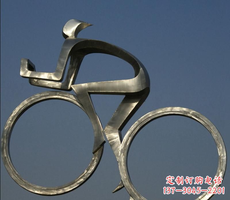 南阳不锈钢骑自行车雕塑