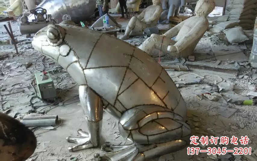 南阳中领雕塑精美不锈钢青蛙动物雕塑