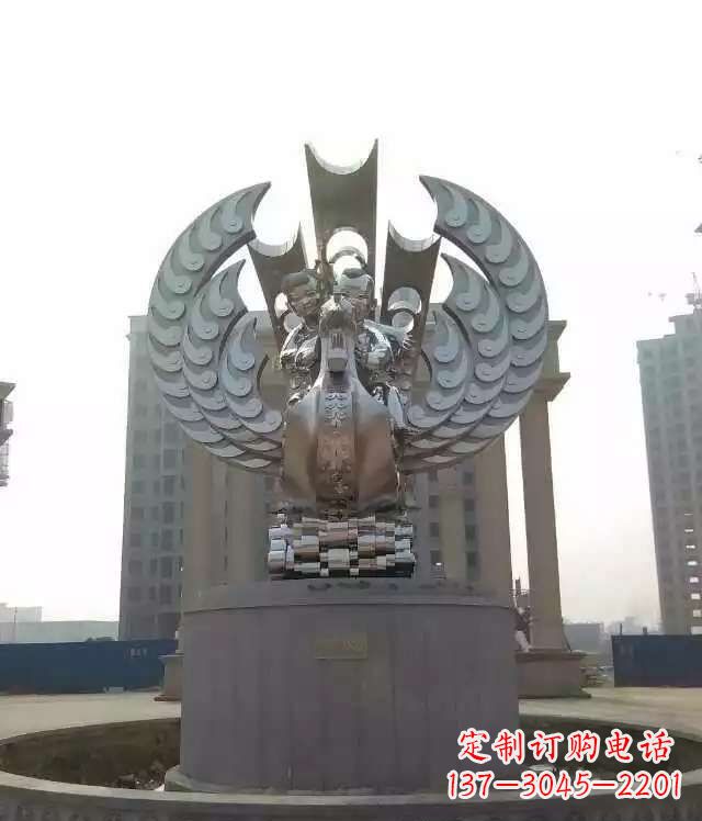 南阳欣赏美丽的不锈钢凤凰雕塑