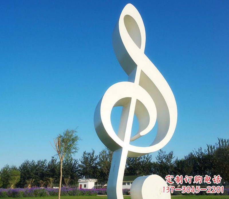 南阳不锈钢音符雕塑,把音乐之美立起来