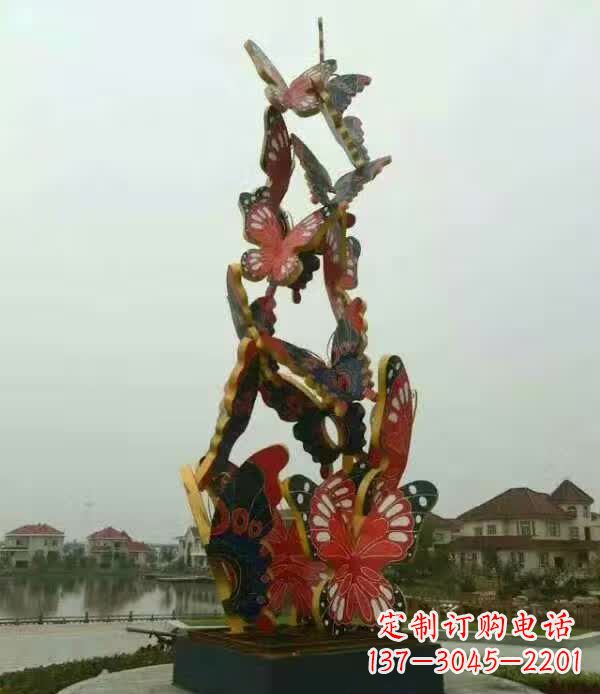 南阳中领雕塑:精美不锈钢蝴蝶雕塑