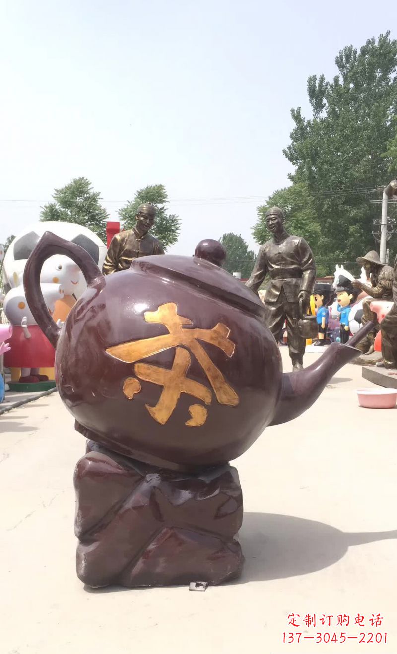 南阳高质量广场茶壶铜雕塑