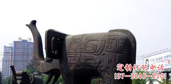 南阳中领雕塑|大象铜雕塑