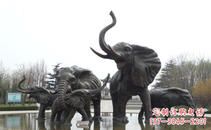南阳大象玻璃钢雕塑,艺术定制精品