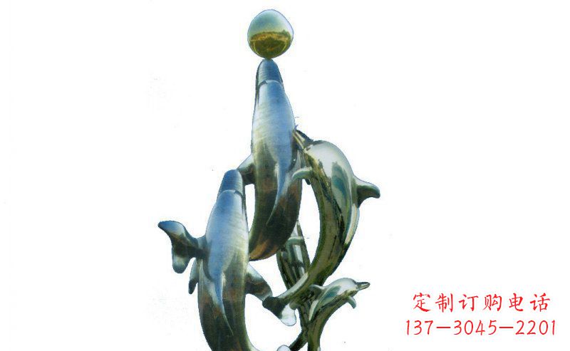 南阳优雅而精致的海豚雕塑