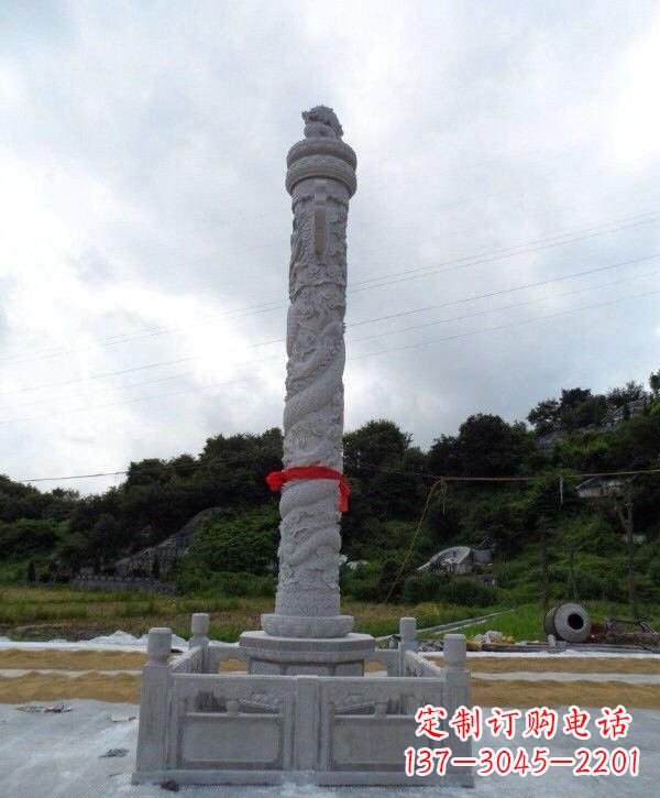 南阳广场汉白玉华表雕塑