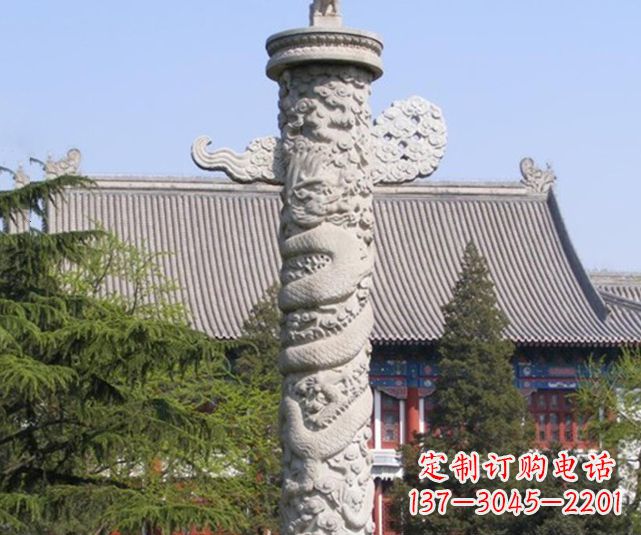 南阳广场华表景观石雕 (2)