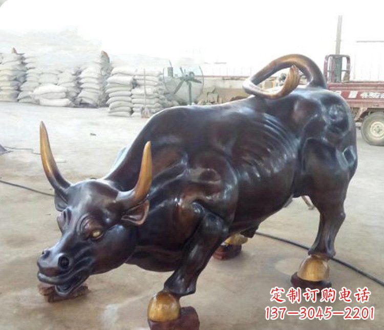 南阳牛玻璃钢仿铜动物雕塑-把动物雕塑带入生活