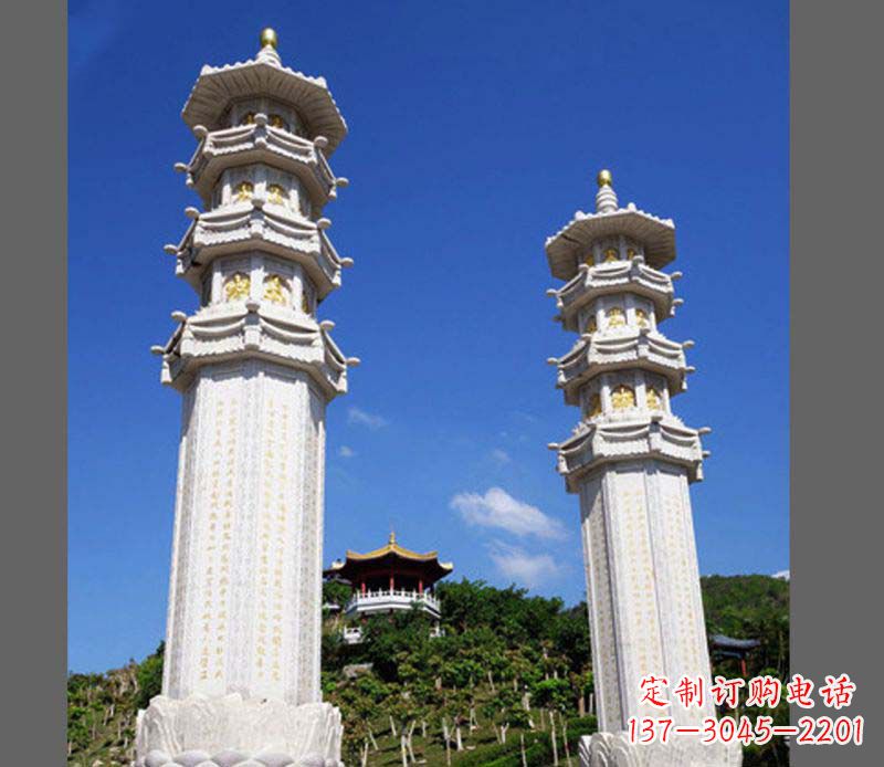南阳广场景观大理石宝塔石雕