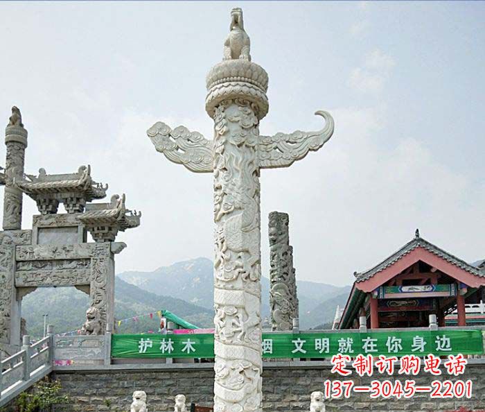 南阳广场景观大理石华表石雕
