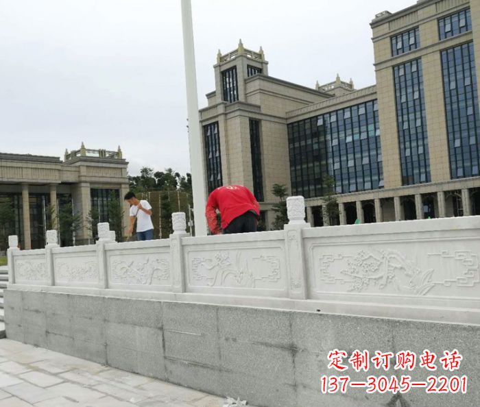 南阳广场景观大理石栏板雕塑 (2)